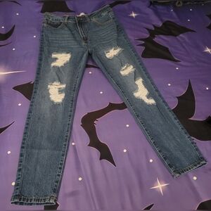 GoGo Blue Distressed Women Jeans 12